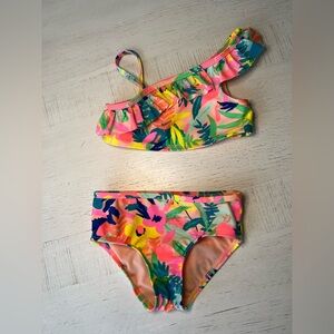 NWOT Cat & Jack Pink and Green Floral Bikini